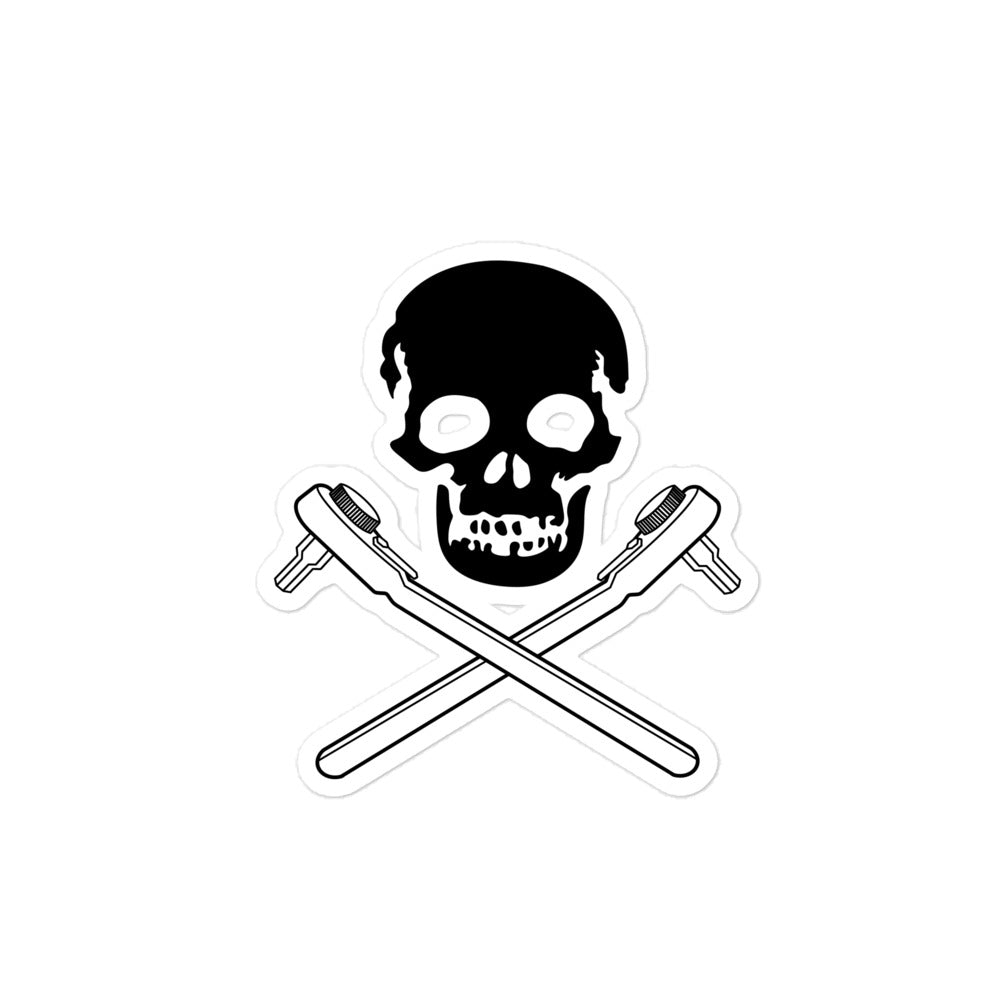 Skull and Speed Wrench Sticker